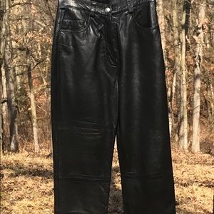 VTG Black HighWaisted Leather Babe Didrikson pants